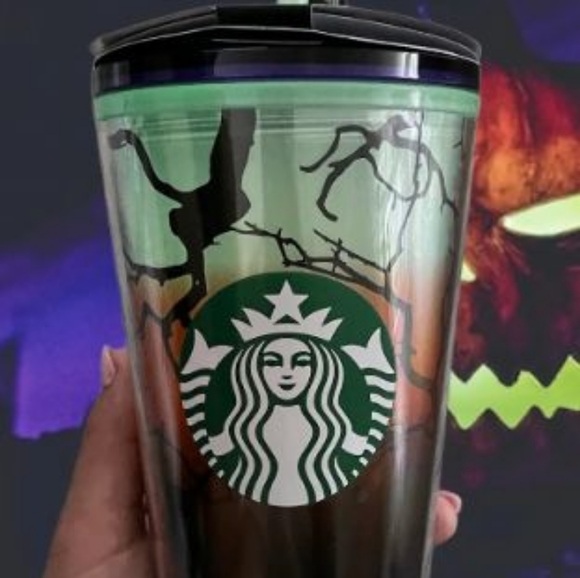 🎃NEW SET OF STARBUÇKS TUMBLERS DRINK CUPS SPOOKY GLOW IN DARK HALLOWEEN - Picture 8 of 10